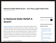 Tablet Screenshot of nationaldebtreliefscam.com